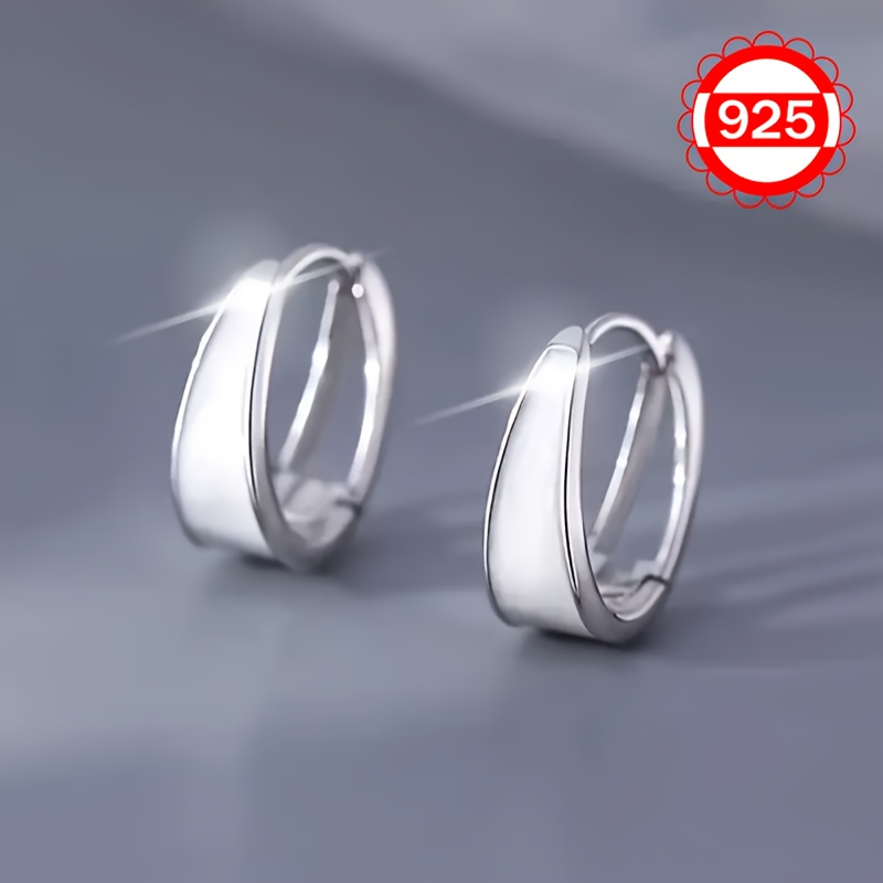 925 Silver Circle Earrings Pair for Women